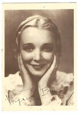Virginia Bruce Cartolina postcard Fotografica Autografata Anni ’30 Hollywood Vin