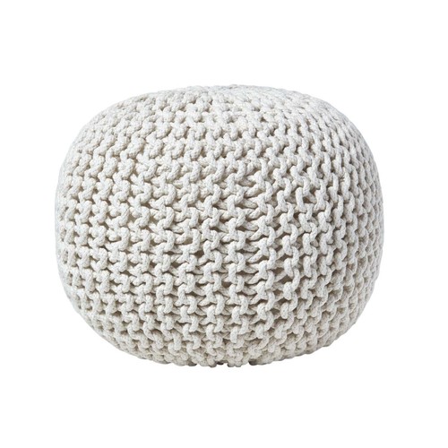 Pouf poggiapiedi maglia - pouf,