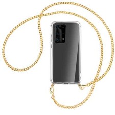 Catena per Huawei P40 Pro Plus catena metallo col. oro Custodia Cover da collo
