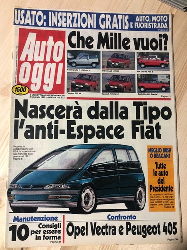 Rivista auto oggi 1989 - rivista,