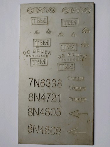 Engravers metal test plate