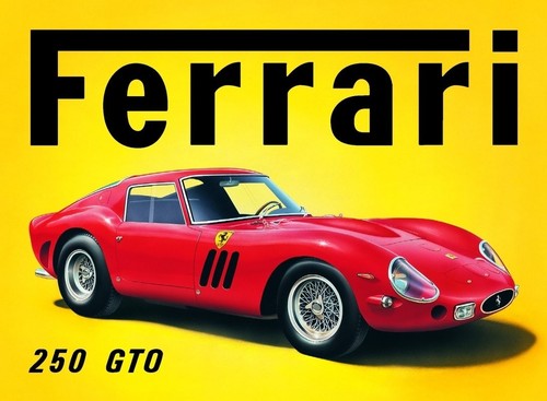 Vintage ferrari poster - poster,