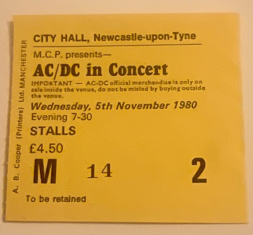 Concert ticket newcastle - ac/dc,