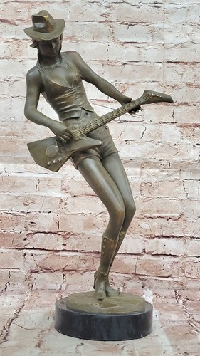 Musician country woman bronze - musician,