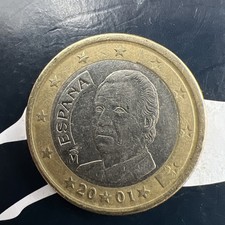 Moneta euro spagna 2001 - spagna,