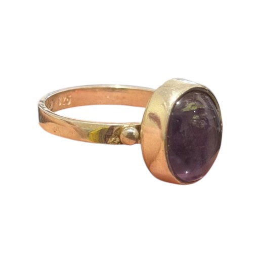 Anello minimal pietra - pietra, ametista