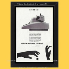 1956 * Pubblicità Originale 'Olivetti - Lexikon Elettrica, Grafica Mani' in Corn