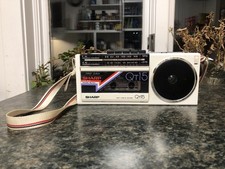 Raro lettore e registratore radio cassette Sharp QT-15W anni 80 SCARCE bello!