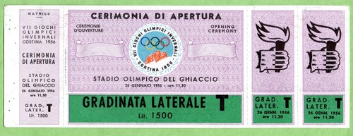 Biglietto olimpiadi cortina - biglietto,