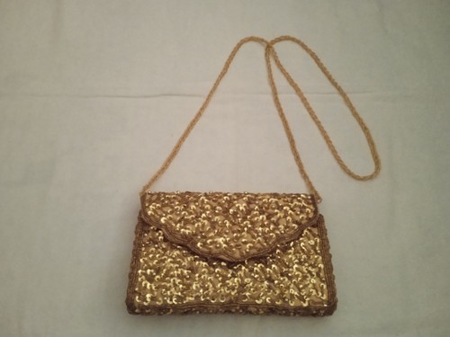Pochette cerimonia oro con - oro,