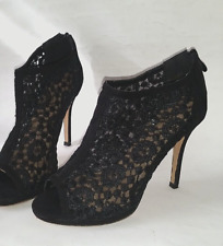 Scarpa donna n 38 - tacco 10,5  -  nero - in pizzo