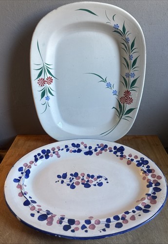 Due grandi piatti ceramica - due,