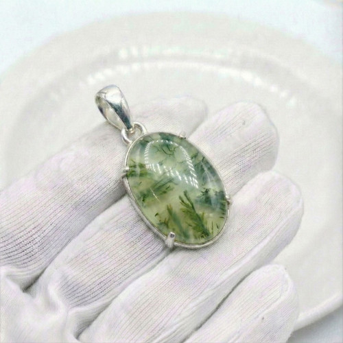Ciondolo muschio prehnite