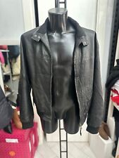 Massimo Rebecchi Giacca In Pelle Uomo Man Tg56 Nero LLV1250