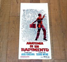 ANATOMIA DI UN RAPIMENTO locandina poster Kurosawa Mifune Tengoku to jigoku O91