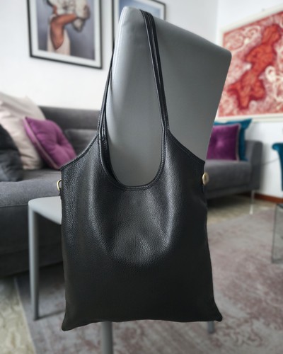 Borsa donna vera pelle - vera, nera