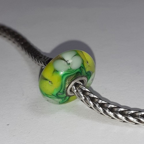 Trollbeads giallo bianco - giallo,