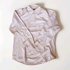 Camicia Vintage Uomo GREEN LEAVES A Quadri 100% Cotone Button Down Tg L  