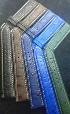 CINTURINO VERO STRUZZO 19/16 PER JAEGER LE COULTRE REVERSO HANDMADE IN ITALY