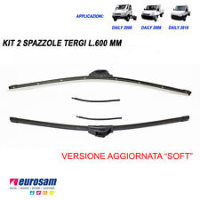 COPPIA SPAZZOLE TERGICRISTALLI SOFT CON SPRUZZATORE PER IVECO DAILY 2000 AL 2014