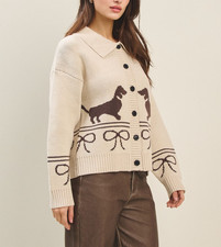 Dachshund Dog Bow Intarsia