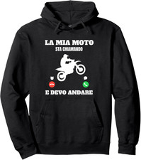 Mia Moto Sta Chiamando Motocicletta Motociclista Motocross Felpa Con Cappuccio