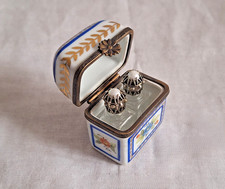 primi '900 -  Scatola Portapillole Porcellana Limoges France Dipinta a Mano