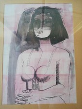 Quadro Litografia* Stampa Disegno,40x48,5 cm, antica vintage