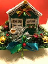 Casetta di natale Con Luci Artigianale Fatta a Mano