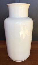 Vaso vintage finissima porcellana bianca marchio Schmidt, Bone China, alto 31 cm