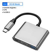 Docking Station HUB USB C 4 in 1 Adattatore Compatibile HDMI 4K @ 60Hz Tipo C a 
