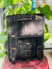 Borsa uomo 9X11Satchel tracolla in pelle di capra vera messenger vintage