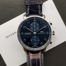 IWC Chronograph Portuguese IW371491 With Card Mint condition stahl steel 85CLApr