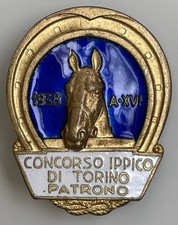 Distintivo Concorso Ippico Torino Patrono 1938 Cavalli Ippica Equitazione