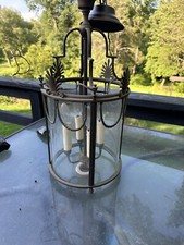 Lanterna da sala in ottone stile inglese 22inx10in bellissima lampada antica