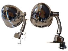 N 2 SPECCHIETTI A GOCCIA cromati AUTO D EPOCA FIAT  500EPOCA Braccio lungo 