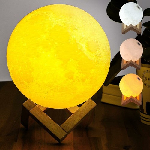 Lampada tavolo luna 15cm luce - tavolo,