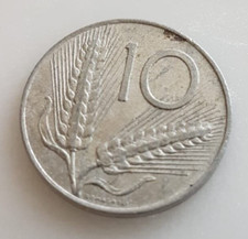 Moneta 10 lire spighe del 1974