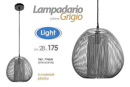 Lampadario grigio soffitto - lampadario,