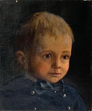 Piccolo quadro olio - , ritratto
