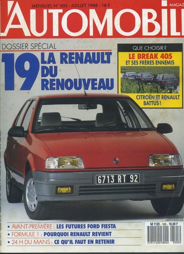 Automobile magazine 505 - l’automobile, n°505