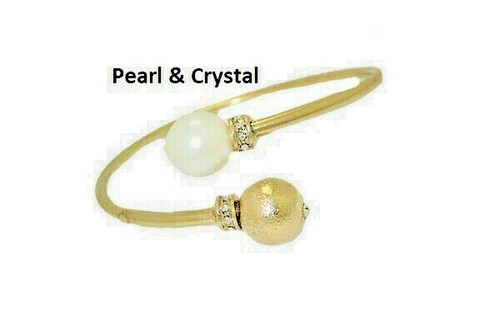Bracciale rigido perle con - in,