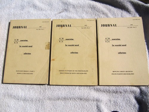 Arsc journal 1982 vol compl - arsc,