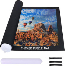 Tappetino per Puzzle Fino a 1500, 2000, 3000 Pezzi - Pad Rotolo per Puzzle (Nero