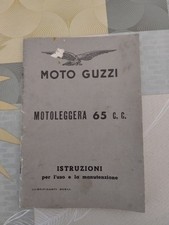 Libretto Motociclo Guzzi 65 c.c.