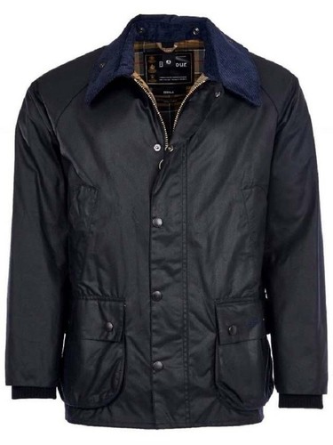 Barbour bedale wax jacket - wax, navy