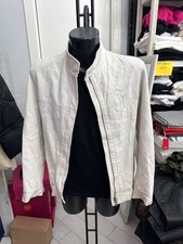 Vera Pelle Giacca In Pelle Uomo Man Tg50 Bianco LLV1869