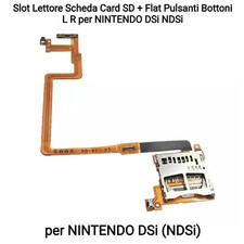 Slot Lettore Memoria Scheda SD Flat Tasti Pulsanti Bottoni L R NINTENDO DSi NDSi