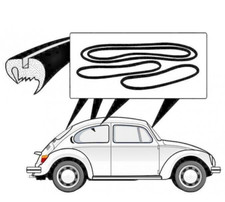 KIT GUARNIZIONI VETRI 4 PEZZI PARABREZZA LUNOTTO E 2 LATERALI MAGGIOLONE 1303