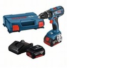 BOSCH:TRAPANO AVVITATORE PERCUSSORE GSB 18V-28+2 Batterie GBA 3Ah in Valigetta